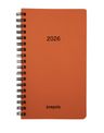 Agenda à spirale Interplan Calvi - 1 semaine sur 2 pages - 9 x 16 cm - marron - Brepols
