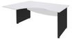 Bureau compact à gauche DUAL - L180 cm - Pieds Anthracite - plateau blanc (Pieds de renfort ou caisson bout de bureau obligatoire à rajouter - non inclus)