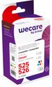 Cartouche compatible Canon PGI-525/CLI-526 - pack de 5 - noir x2, cyan, magenta, jaune - Wecare
