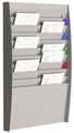 Présentoir mural - 20 cases verticales pour document format A4 - gris