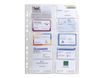 Exacompta - 10 Pochettes pour cartes de visite - A4 - cristal