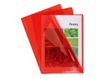 Exacompta - 10 Pochettes coin lisses - A4 - 13/100 - rouge translucide