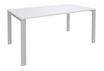 Bureau simple IRIS - L160 cm - Pieds aluminium - plateau Blanc perle