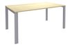 Bureau simple IRIS - L180 cm - Pieds aluminium - plateau imitation Erable