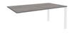 Bureau simple IRIS - L140 cm - Plan suivant - Pieds blanc - plateau imitation Chêne gris