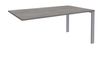 Bureau simple IRIS - L140 cm - Plan suivant - Pieds aluminium - plateau imitation Chêne gris