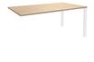 Bureau simple IRIS - L180 cm - Plan suivant - Pieds blanc - plateau imitation Chêne clair