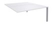 Bureau Bench IRIS - L160 cm - Plan suivant - Pieds aluminium - plateau Blanc perle