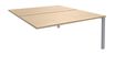 Bureau Bench IRIS - L180 cm - Plan suivant - Pieds aluminium - plateau imitation Chêne clair