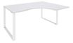 Bureau compact LOFTER - L180 cm - Retour à droite - Plateau Blanc - pied Blanc - (pied de renfort obligatoire à rajouter - non inclus)