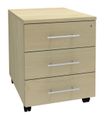 Caisson mobile IRIS - L43 x H56 x P60 cm - 3 tiroirs - imitation Erable