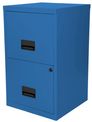 Classeur 2 tiroirs pour dossiers suspendus - 66 x 40 x 40 cm - bleu