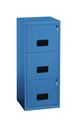 Classeur 3 tiroirs pour dossiers suspendus - 96 x 40 x 40 cm - bleu