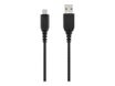 T'nB Xtrem work Pro - Câble USB 2.0 vers USB type-C - 1.5 m - noir/gris