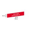 Plaque boîte à lettres personnalisée avec votre texte - 100 x 20 mm - rouge - adhésivée prête à poser