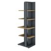 Bibliothèque haute ARCADE -  L60 x H182 x P45 - 4 étagères - anthracite