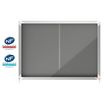 Nobo - Vitrine d'affichage - 8 feuilles A4 - surface en feutre gris - porte coulissante
