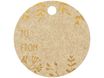 Clairefontaine - 12 Étiquettes cadeau kraft - rond - 8 x 16 cm