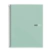 Notebook The Original, Couverture rigide, A4, quadrillage 5x5 mm, 80 feuilles de 1 couleur, Miquelrius, Aqua.
