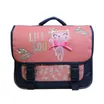 Cartable Lililou 38 cm - 2 compartiments - rose - Bagtrotter