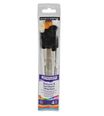 Daler-Rowney Graduate - Pack de 4 pinceaux naturels et synthétiques - rond, rondelle plate, oval wash, serpillière ronde - taille : 1, 1/2, 3/4