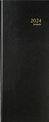 Agenda long Lima Saturnus - 1 semaine sur 2 pages - 12,8 x 33 cm - noir - Brepols