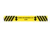 Exacompta - Panneau de signalisation adhésif au sol - Veuillez garder une distance de 1,5 m - 800 x 100 mm - jaune