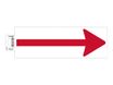 Exacompta - Panneau de signalisation adhésif au sol - Flèche rouge - 300 x 100 mm