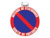 Exacompta - Panneau Défense de stationner/sortie de voiture - 20 cm de diamètre