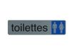 Exacompta - Pictogramme - Toilettes dame - 44 x 165 mm - aluminium brossé
