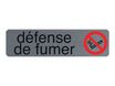 Exacompta - Pictogramme - Défense de fumer - 44 x 165 mm - aluminium brossé