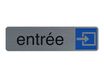 Exacompta - Pictogramme - Entrée - 44 x 165 mm - aluminium brossé