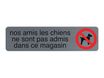 Exacompta - Pictogramme - Interdit aux chiens - 44 x 165 mm - aluminium brossé