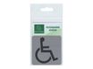 Exacompta - Pictogramme - Handicapés - 75 x 75 mm - aluminium brossé