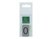 Exacompta - Plaque adhésive chiffre 0 - 25 x 44 mm - aluminium brossé