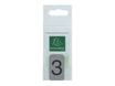 Exacompta - Plaque adhésive chiffre 3 - 25 x 44 mm - aluminium brossé