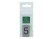 Exacompta - Pictogramme - Chiffre 5 - 25 x 44 mm - aluminium brossé