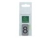 Exacompta - Plaque adhésive chiffre 1 - 25 x 44 mm - aluminium brossé