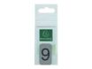 Exacompta - Plaque adhésive chiffre 9 - 25 x 44 mm - aluminium brossé