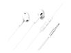 Force Play - Kit main libre - écouteur filaire avec micro - blanc