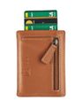 Porte-cartes + fermeture éclair Dakota - cognac - label M