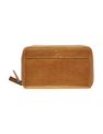 Porte-monnaie double fermeture éclair Savannah - cognac - label M