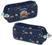 Trousse rectangulaire KIP Jungle - 2 compartiments - bleu - Kid'Abord