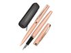 Online Eleganza Diamond - Parure de stylo à bille et stylo plume - rose doré - étui cuir