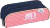 Trousse Chaton - 2 compartiments - corail et marine - Oberthur