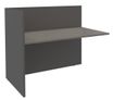 Banque d'accueil Module de départ haut OLA - L82,5 x H112 x P82,5 cm - structure carbone, plateau chêne gris