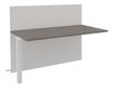 Banque d'accueil Module suivant haut OLA - L80 x H112 x P82,5 cm - structure blanc perle, plateau chêne gris
