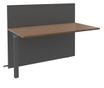 Banque d'accueil Module suivant haut OLA - L80 x H112 x P82,5 cm - structure carbone, plateau noyer