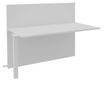 Banque d'accueil Module suivant haut OLA - L120 x H112 x P82,5 cm - structure blanc perle, plateau blanc perle