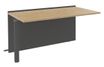 Banque d'accueil Module suivant bas OLA - L80 x H75,5 x P82,5 cm - structure carbone, plateau chêne clair